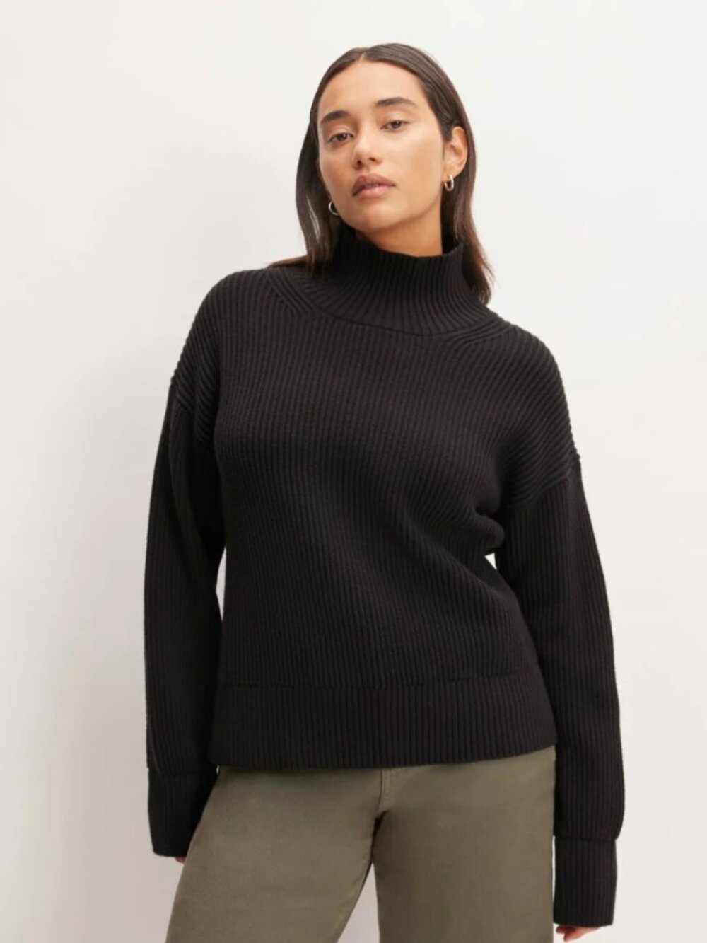 Everlane The Organic Cotton Ribbed Turtleneck